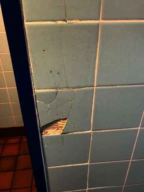 Damage to the toilets in Charing (1155046)