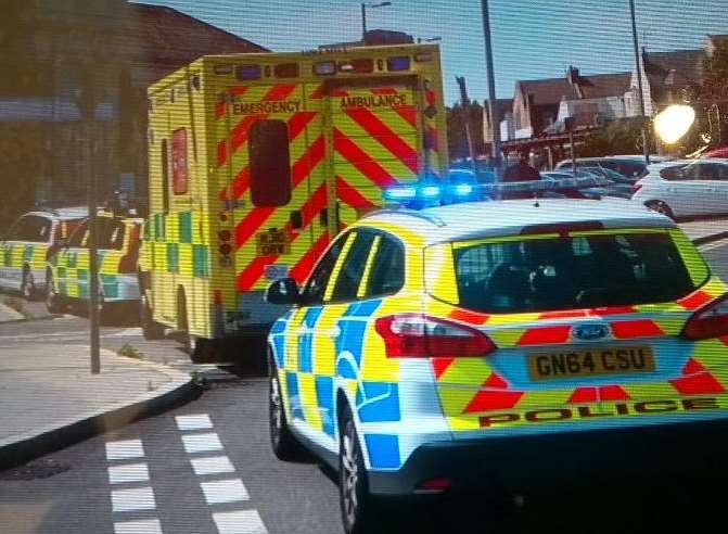 Emergency vehicles at the scene Picture: @EastKent999vids