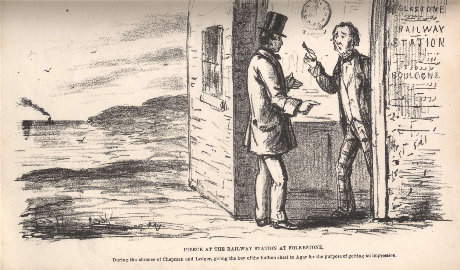 An illustration from a report into the Great Gold Robbery. Picture: Percy Cruikshank / H. Vickers