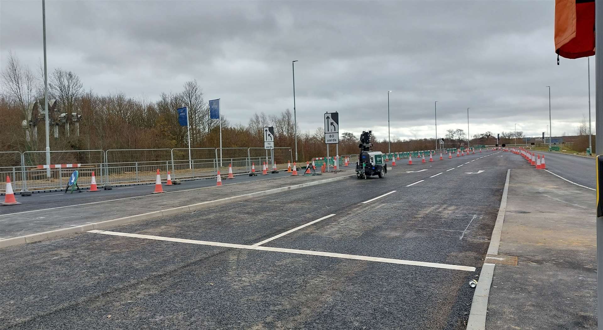 Some of the new lanes remain closed; FM Conway is carrying out the works