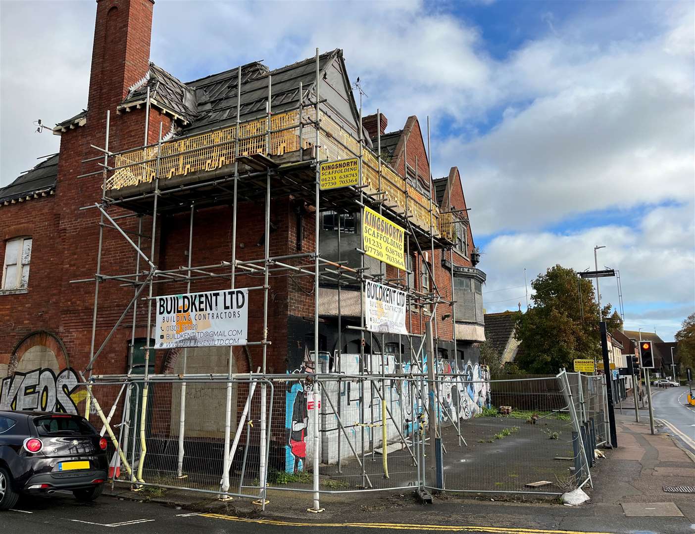 Folkestone and Hythe District Council stepped in to order repairs to the former pub in October 2023. Picture: FHDC