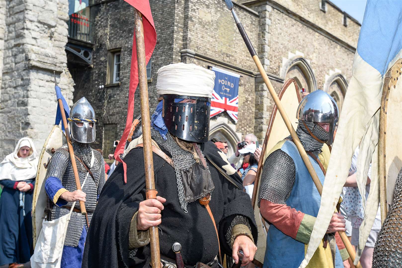 Medieval Pageant. Westgate Towers. 070718 Picture: Alan Langley..... (13432794)