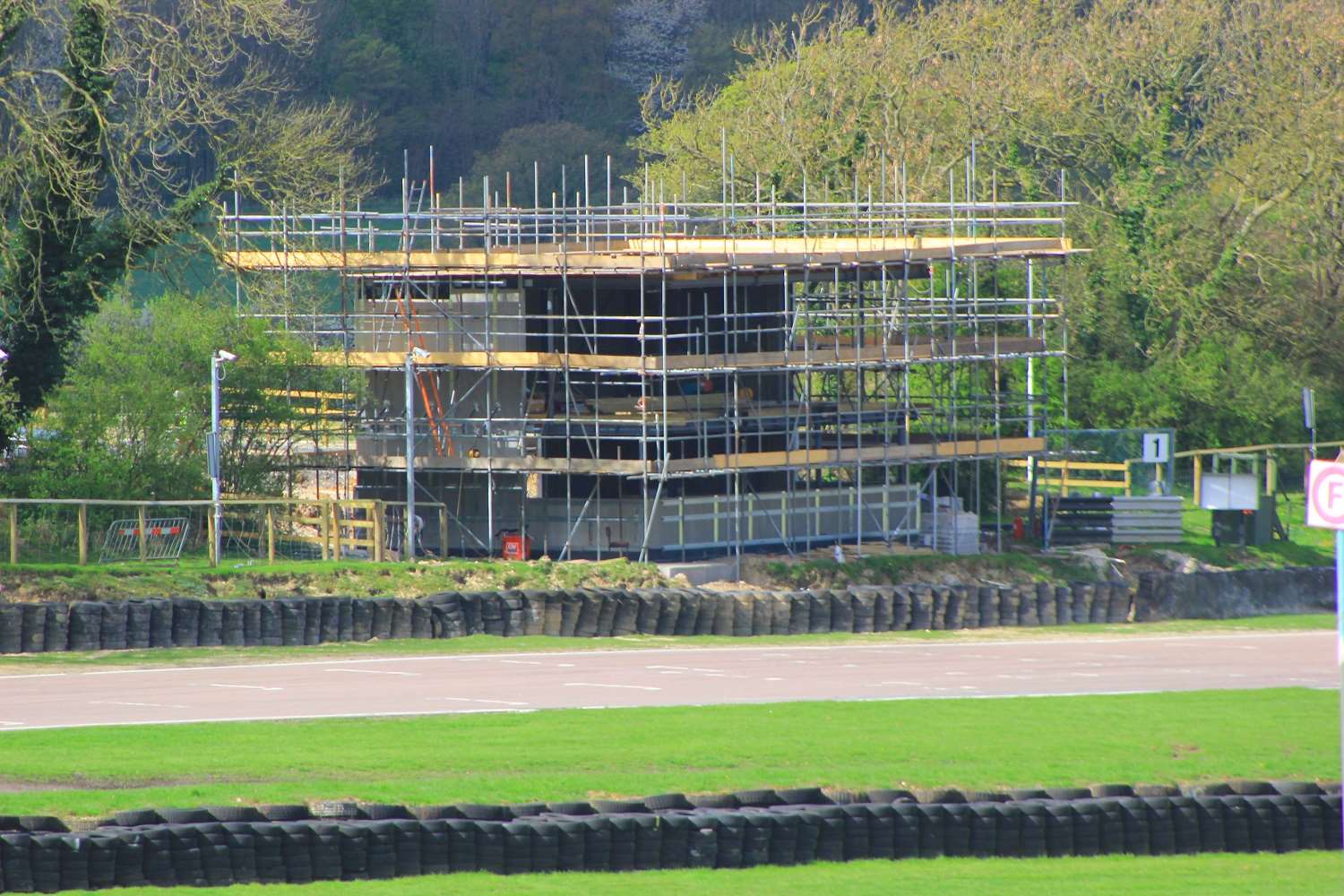 Work on Lydden's new control tower is well underway. Picture - Joe Wright