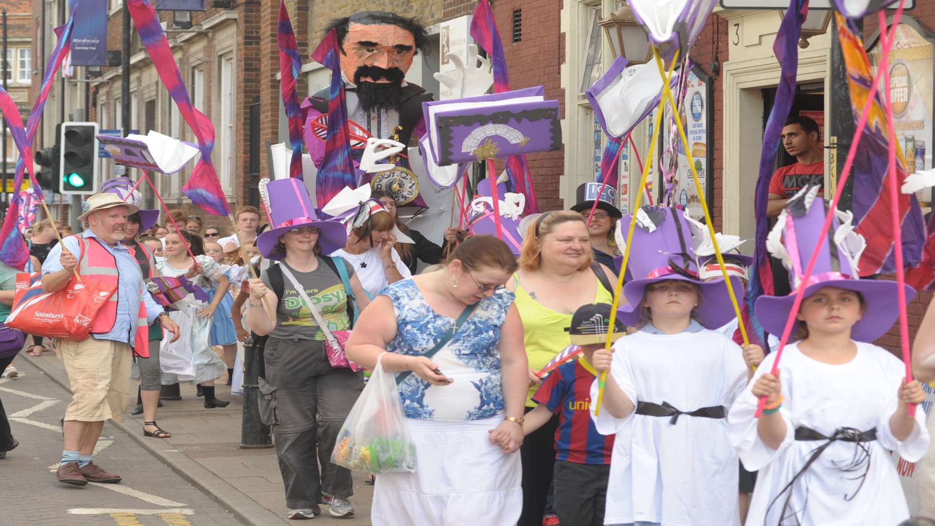 The parade down Gillingham High Street for the 2014 festival.