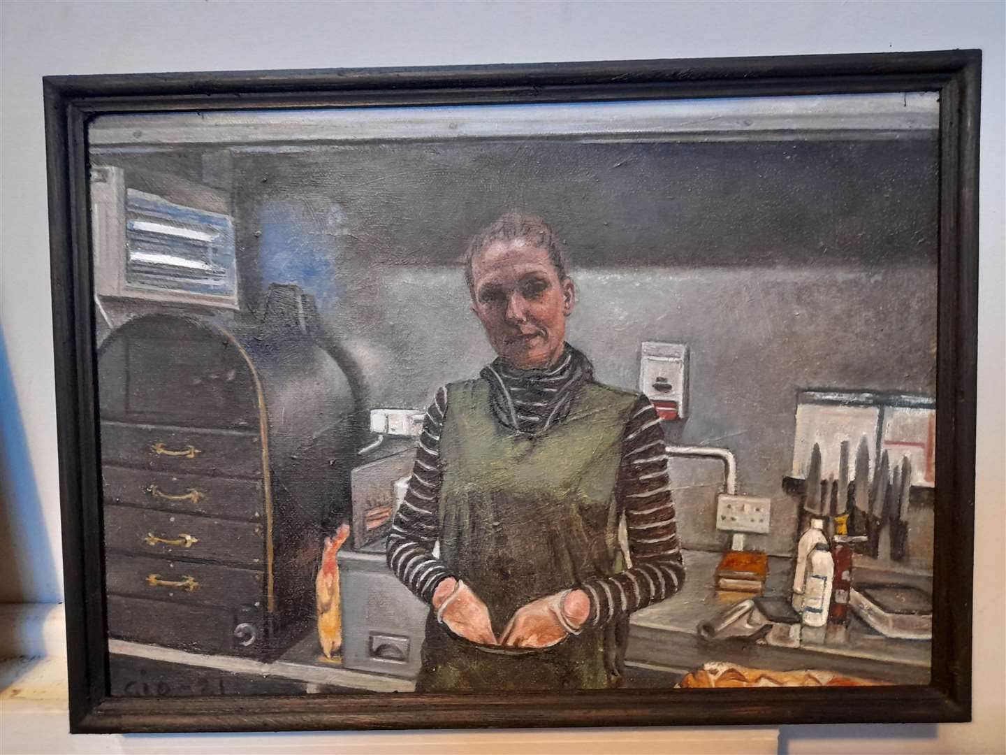 Gio Cuison's oil painting The Burgar Van