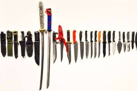Knives seized by the Met Police. Picture: Met Police
