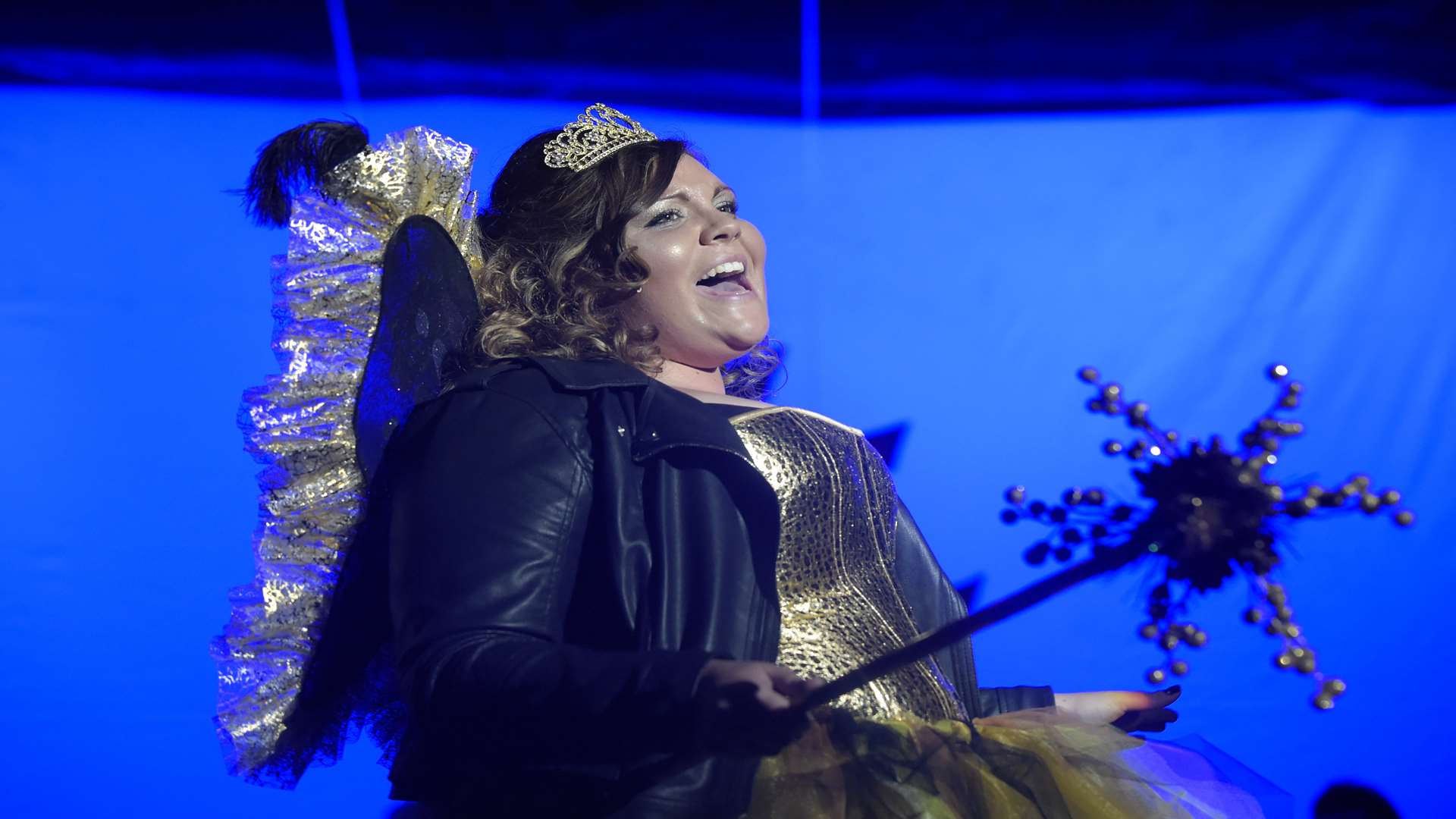 Courtney Wain as the Fairy Godmother in DODS' Cinderella.