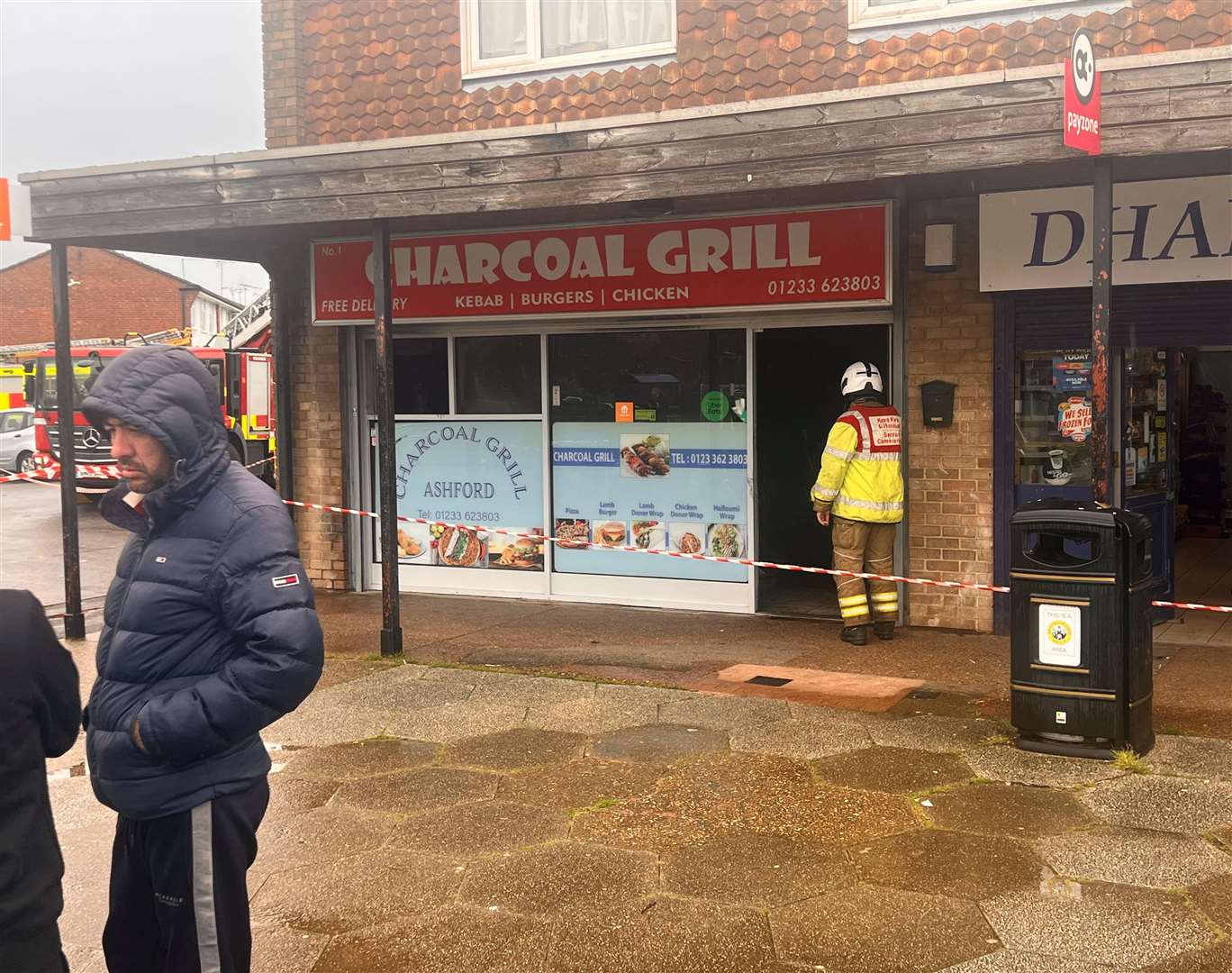 The blaze is at Charcoal Grill. Picture: Steve Salter