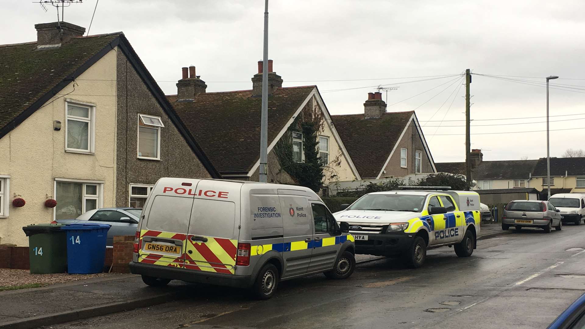 Police are investigating an aggravated burglary in Baldwin Road, Minster