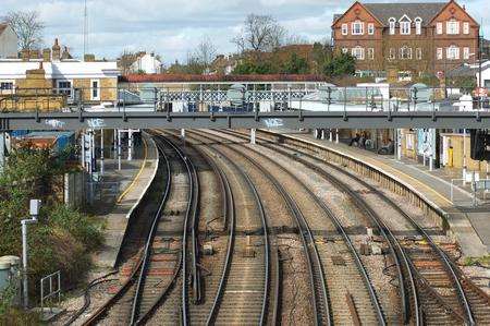 Tracks at Gravesend station
