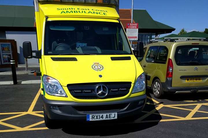 The ambulance was parked in a disabled bay.