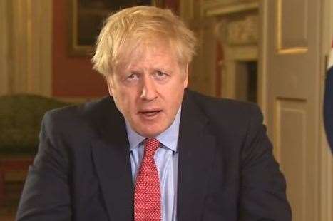Boris Johnson addressed the nation on Sunday. Picture: BBC