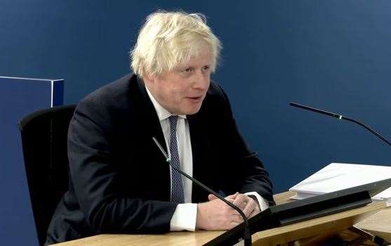 Boris Johnson at the Covid inquiry this week
