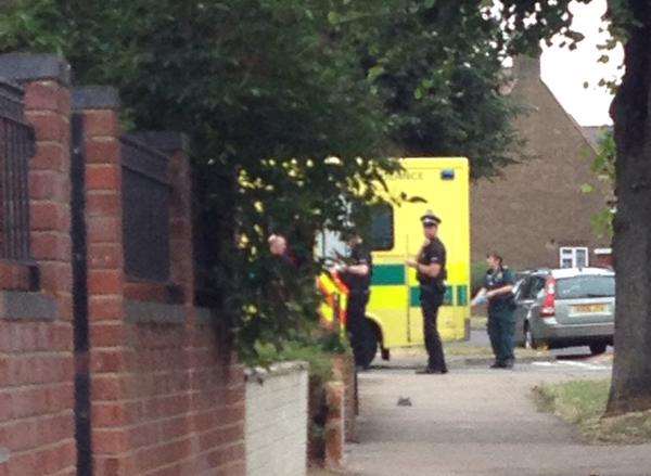 Ambulances and police officers were spotted at the scene. Picture: @OrlaaTaylorr