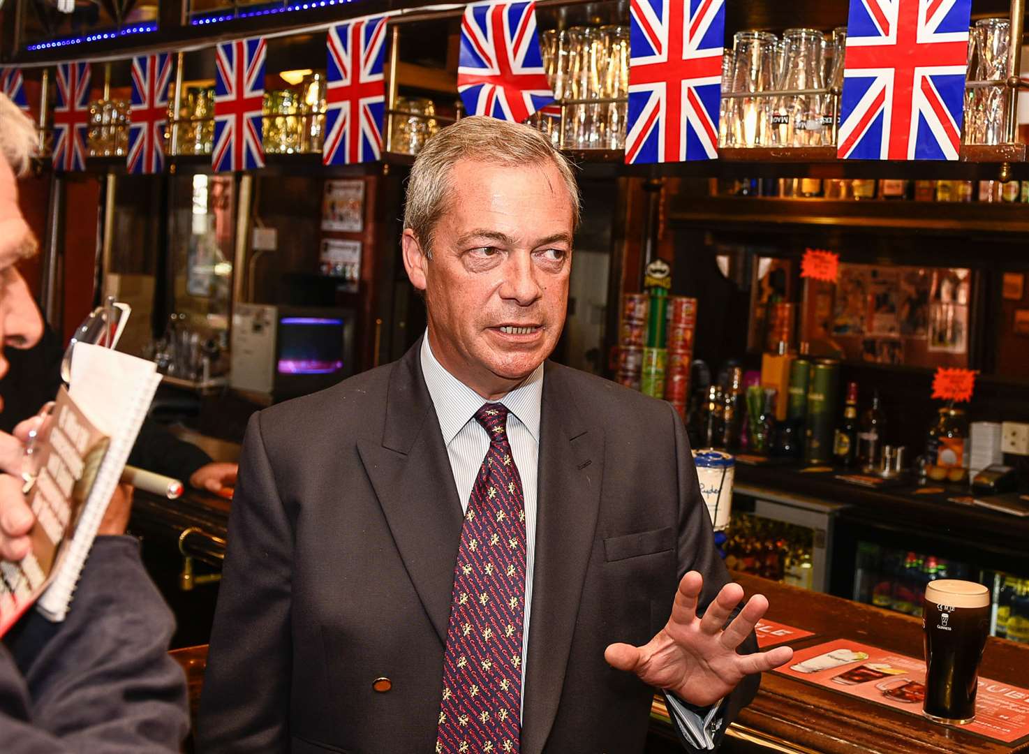Mr Farage at the bar in the Belle Vue in Cliftonville in 2015. Picture: Alan Langley