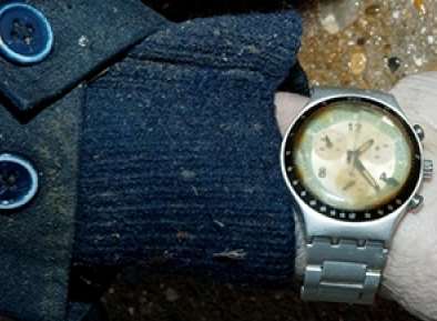 The watch on a man's body pulled from Ramsgate Harbour on September 13, 2013. Police believe he had been in the water about a week. Most of his clothing had French labels. Picture: Missing Persons Bureau