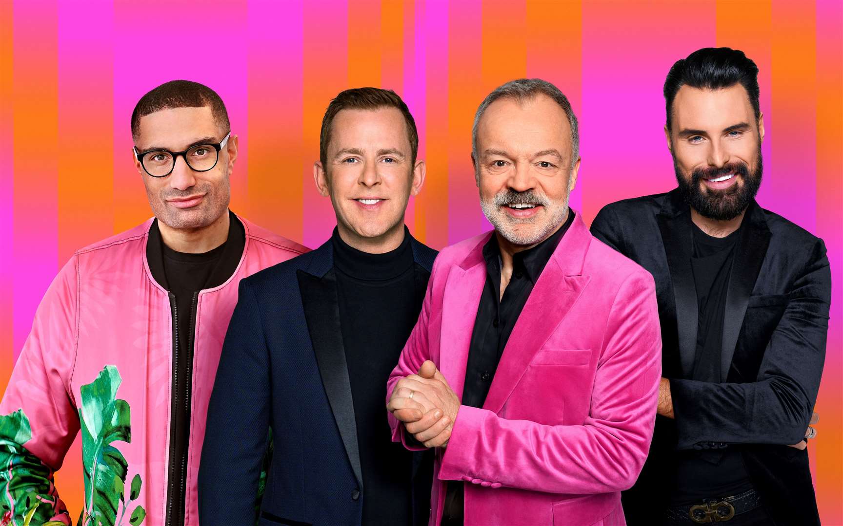 Richie Anderson, Scott Mills and Rylan will be providing radio commentary, while Graham Norton will be the voice of the main show on Saturday night. Picture: Sarah Jeynes/Ray Burmiston