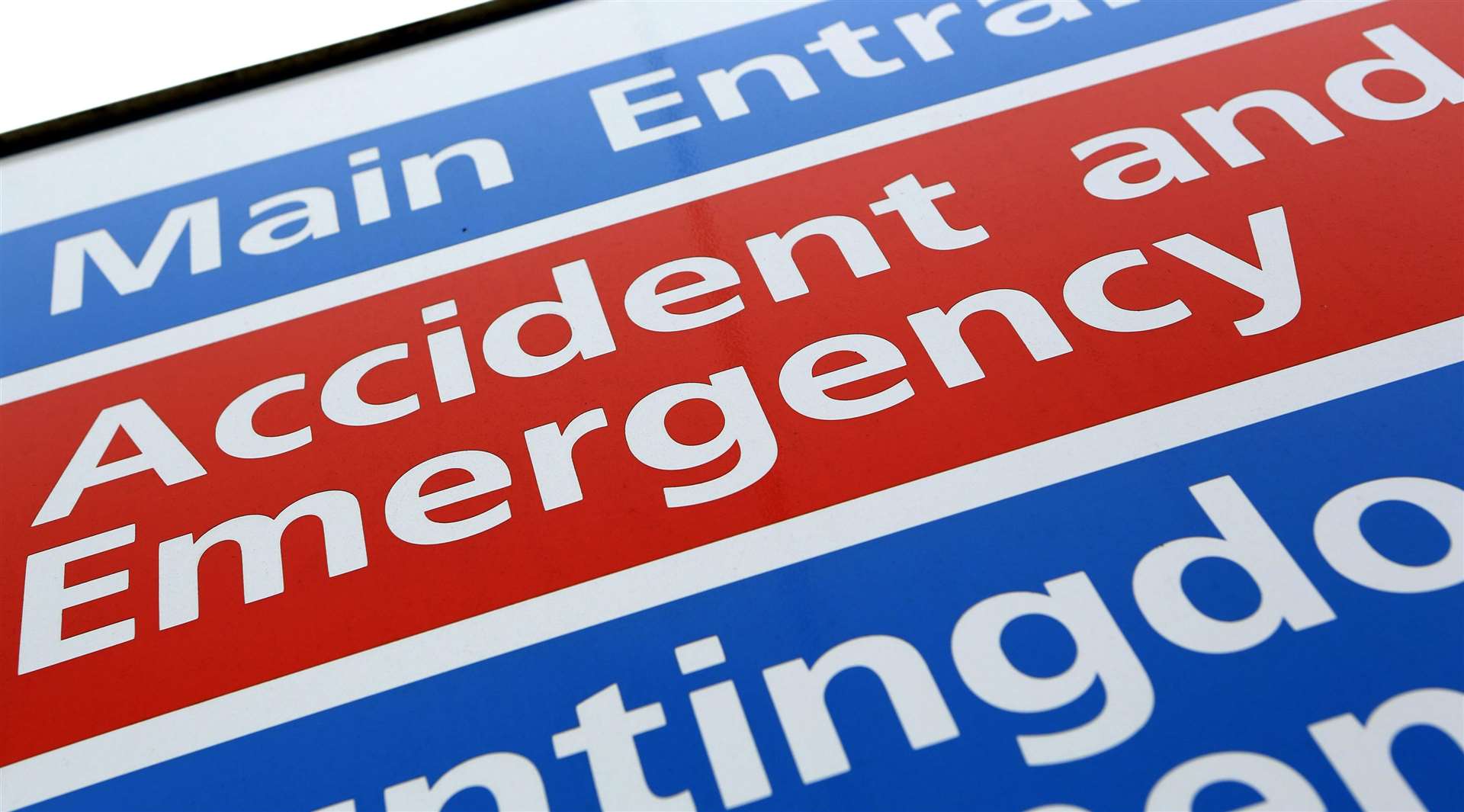 The number of patients attending A&Es in Kent has fallen drastically