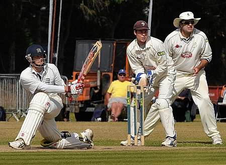 Former Kent batsman Neil Dexter on his way to 118 in Middlesex's second innings - but it wasn't enough as Kent secured a 10-wicket win. Picture: Barry Goodwin