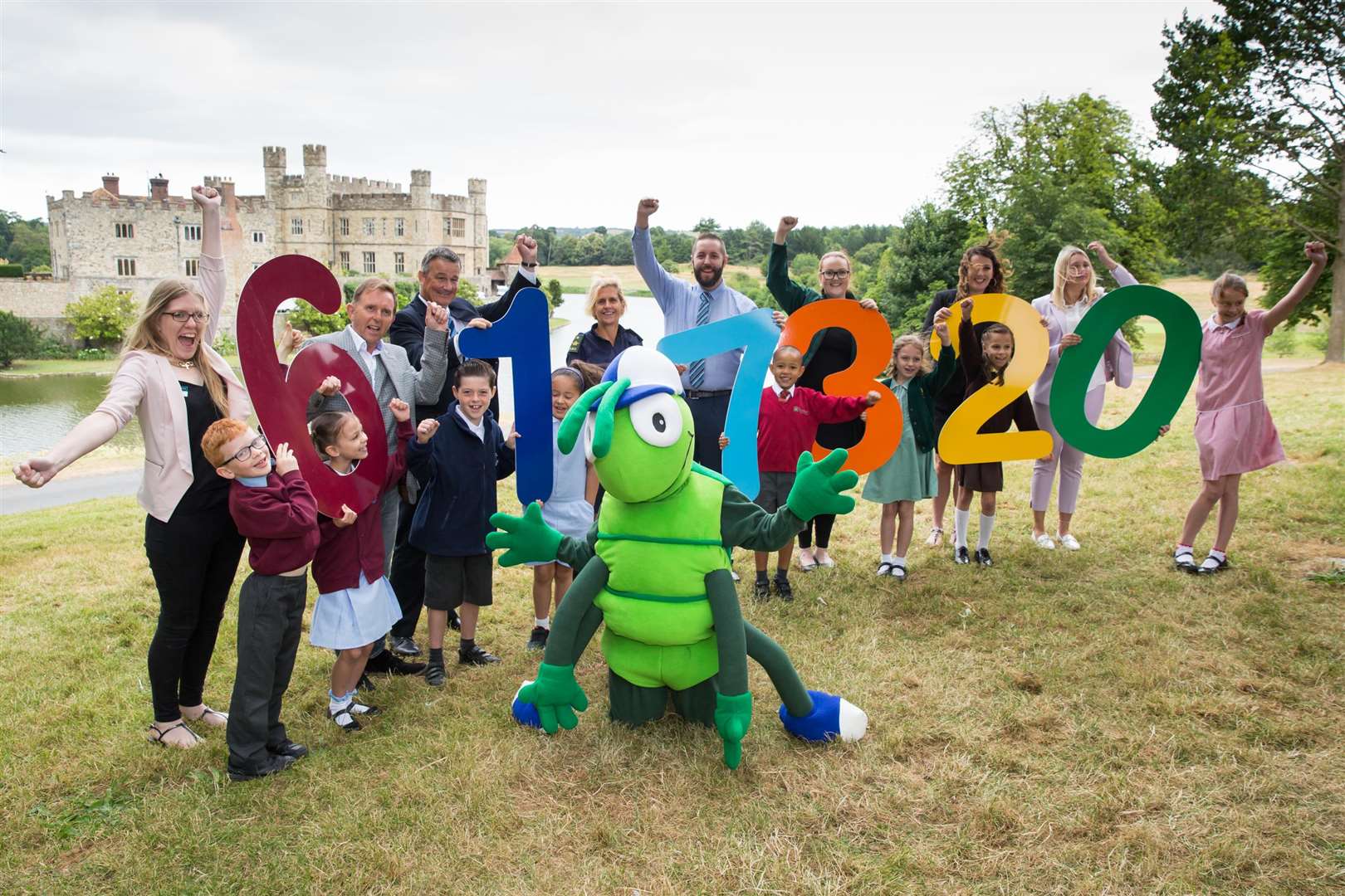 The total number of green travel journeys were revealed at Leeds Castle.