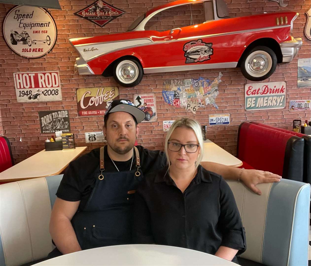 Hot Rod Diner Owners Laura Chantler and Jamie Howard say the time has been more stressful than Covid
