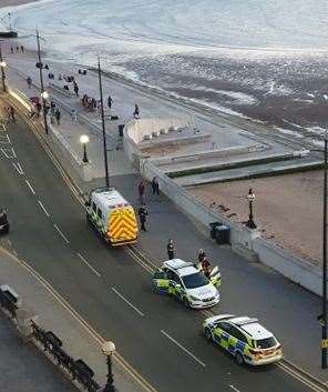 Police on Margate seafront