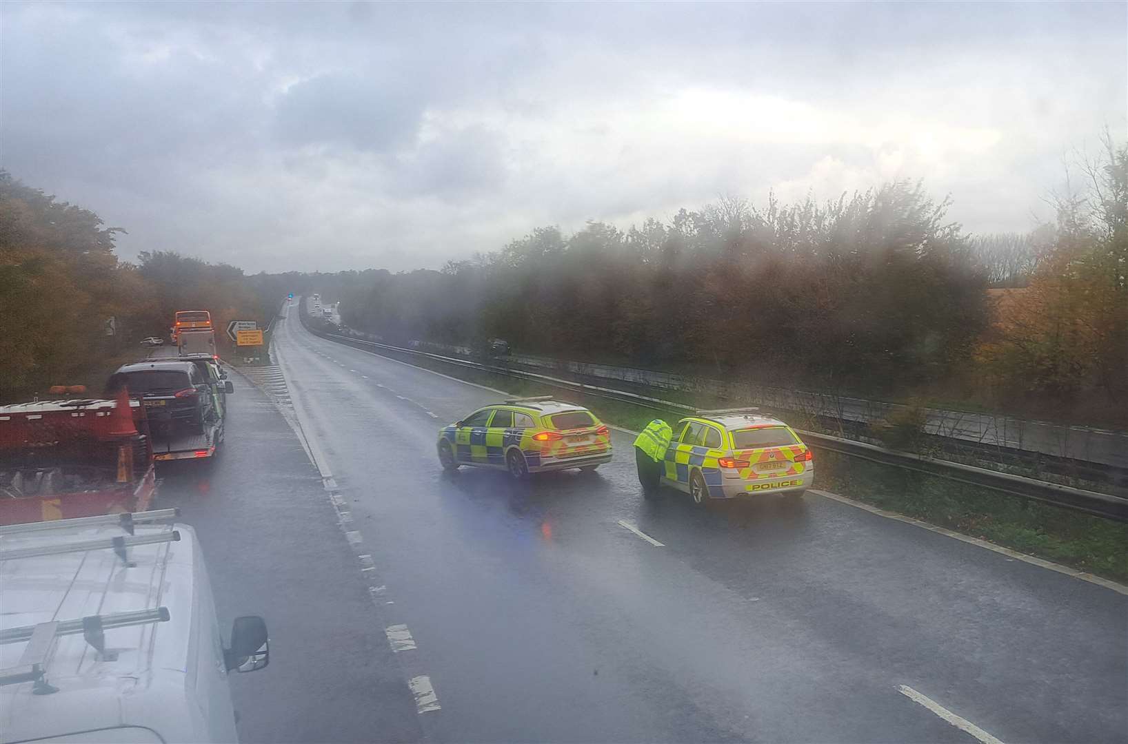 The A2 Londonbound in Bishopsbourne was closed after an accident