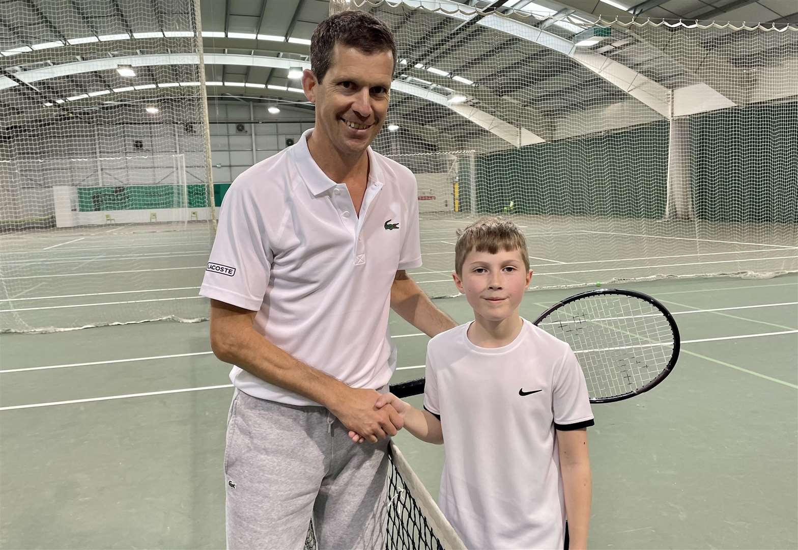 Sam Dennison from Kingsdown described feeling "exhausted" after his lesson with Tim Henman