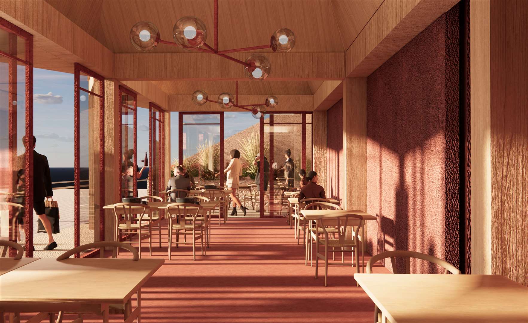The proposed interior of the new cafe at the Leas Lift in Folkestone. Picture: Folkestone Leas Lift