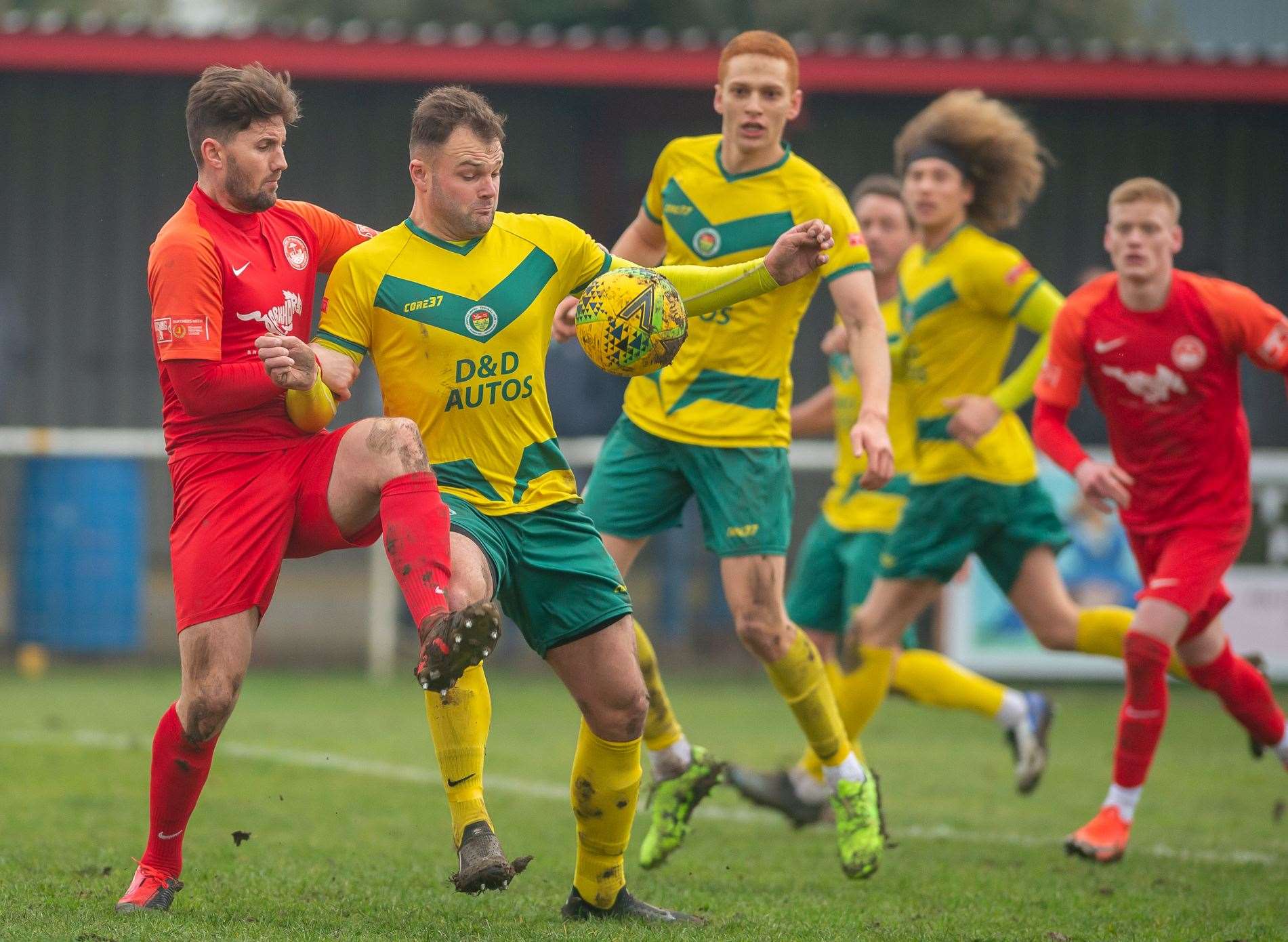 Hythe Town in action earlier this month against Ashford United Picture: Ian Scammell