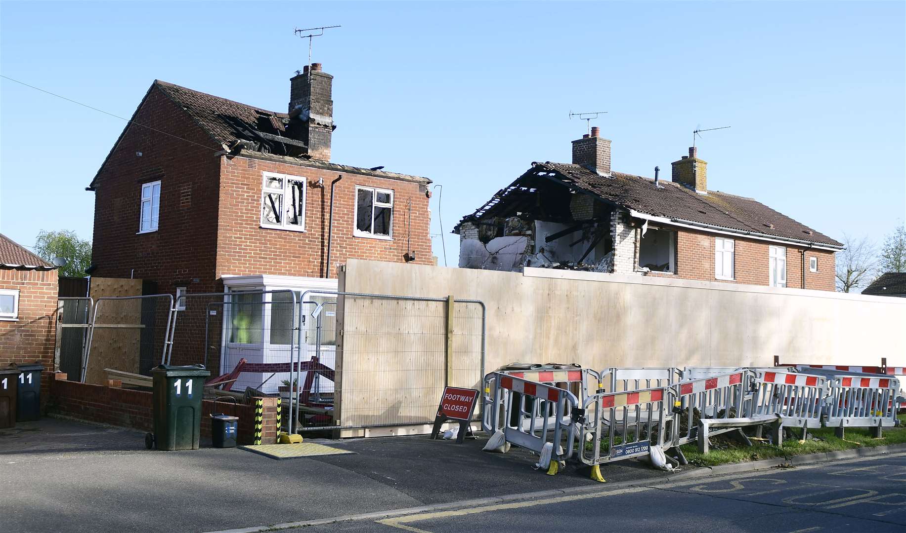 A portable heater sparked the blast in Mill View, Willesborough. Picture: Barry Goodwin