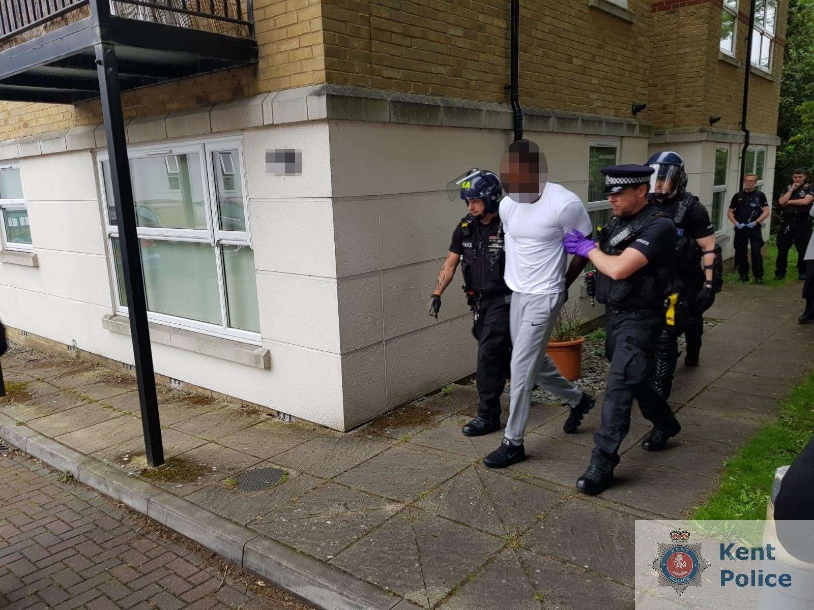 Police arrested two people in Maidstone after a series of dawn raids this morning (12648337)