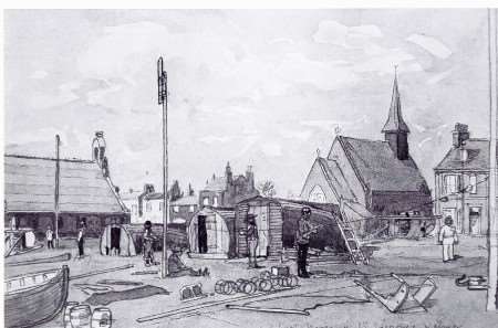 An old view of Walmer Green on The Strand. The open space is the venue for this month's Spring Brocante