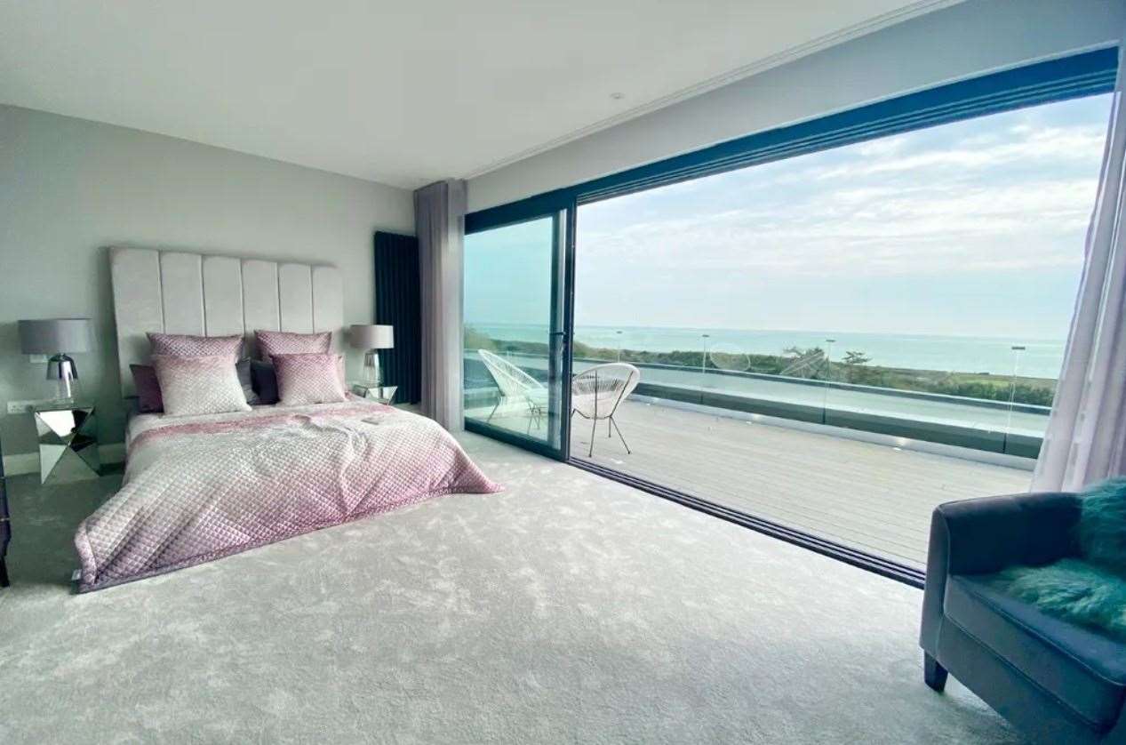 There are also sea views from the master bedroom. Picture: Zoopla / CR Child & Partners