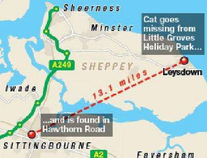 Charlie went missing from Leysdown and was found in Sittingbourne