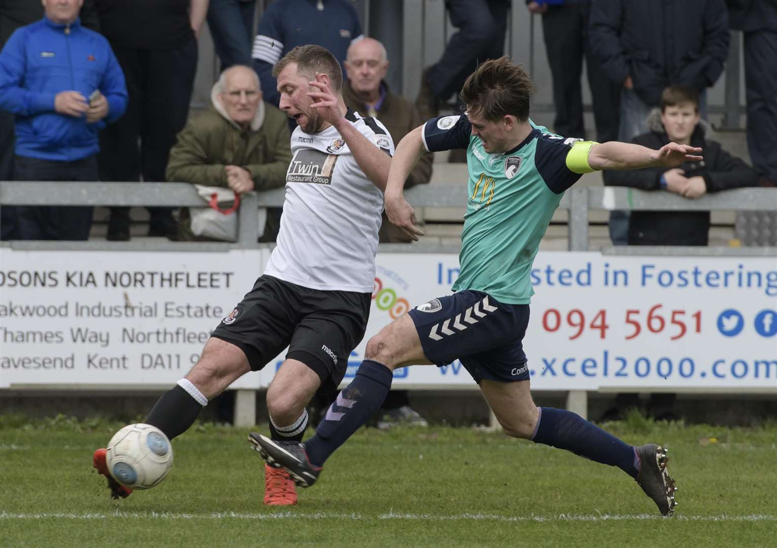 Ryan Hayes set up Dartford's winner at East Thurrock Picture: Andy Payton