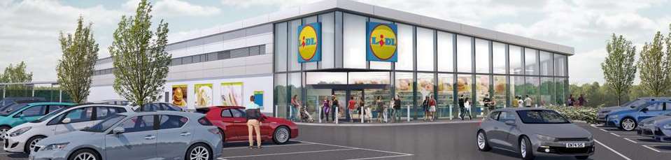 An artist's impression of how the store will look on completion. Picture: Lidl