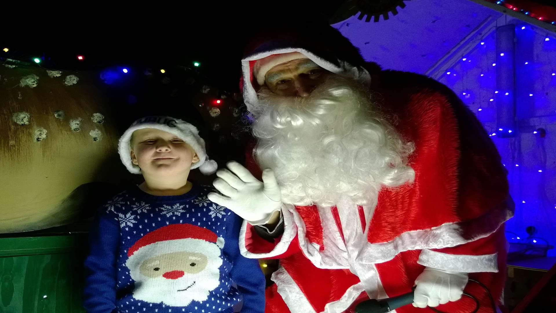 Youngster Matthew Locke met Father Christmas as he helped out the Folkestone Rotary Club in previous years