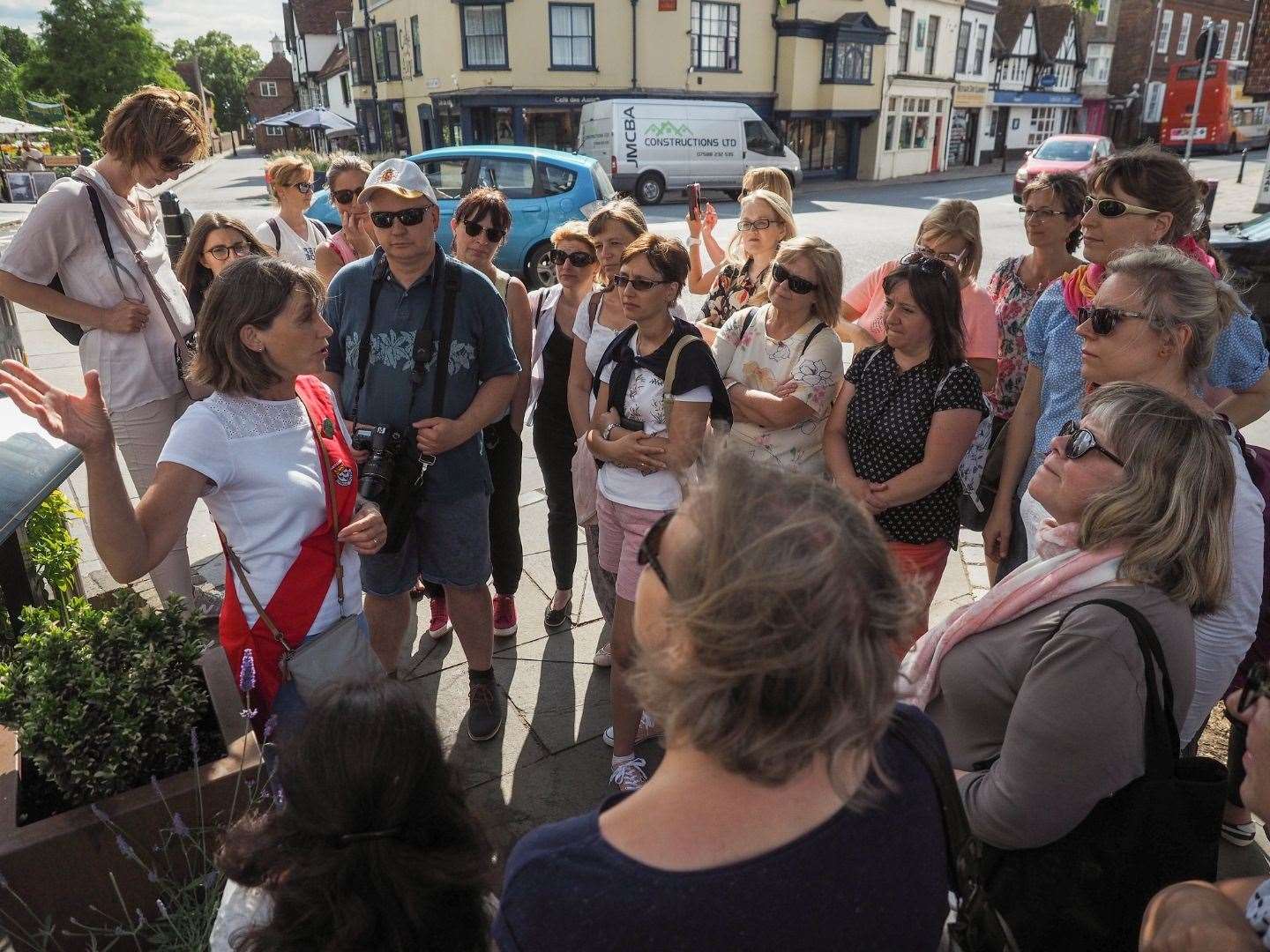 Katie Lester giving a walking tour in Canterbury. Picture: Katie Lester