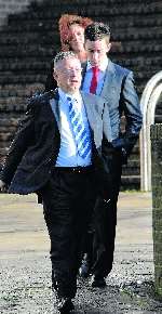 Paul Scally, Max Scally and his mother Debbie Owen at Maidstone Crown Court. Picture: Mike Gunnill