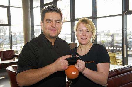 Louise Cartwright of Revolution Fitness Solutions and Julian Ramirez of the Cyclopark Cafe