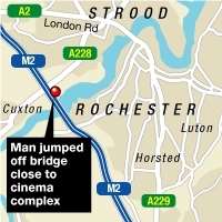 A man jumped off a bridge over the M2 at Rochester