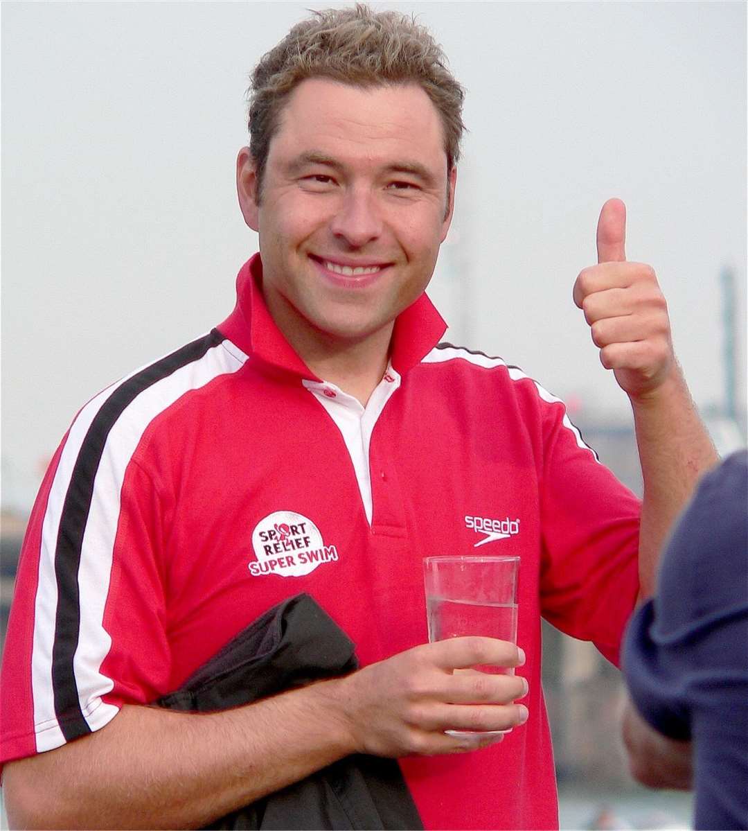 Comedian David Walliams after his Channel swim, July 2006. Picture supplied by Max Hess