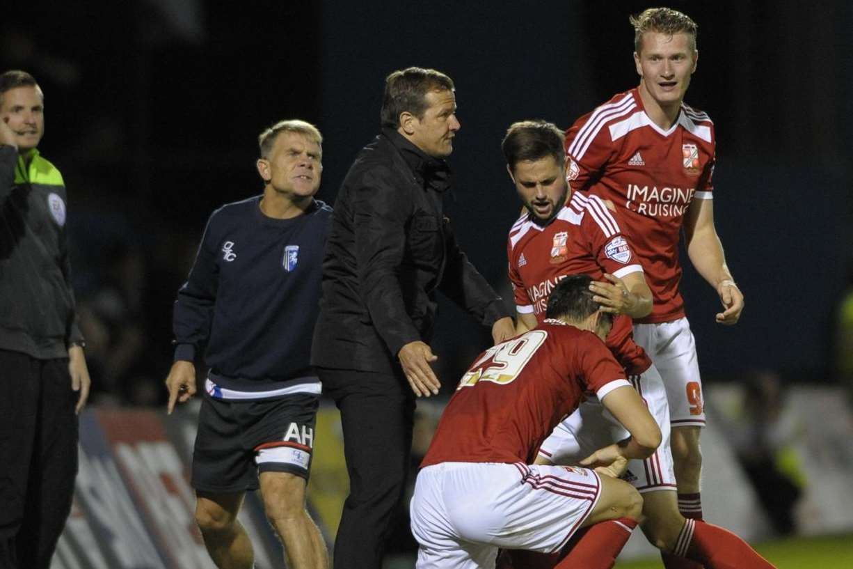 Andy Hessenthaler wants a quick restart after Swindon's 90th-minute leveller Picture: Barry Goodwin