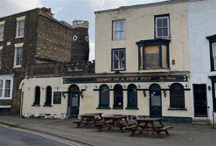The Quart in a Pint Pot pub in Margate has been left neglected since it closed in 2021