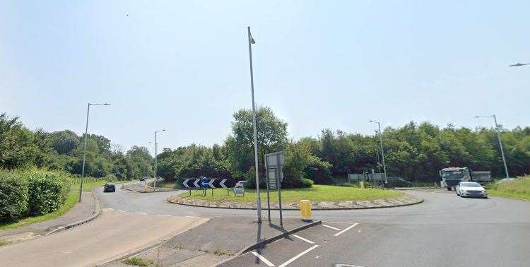 The accident happened on Canterbury Road near Hawkinge. Picture: Google
