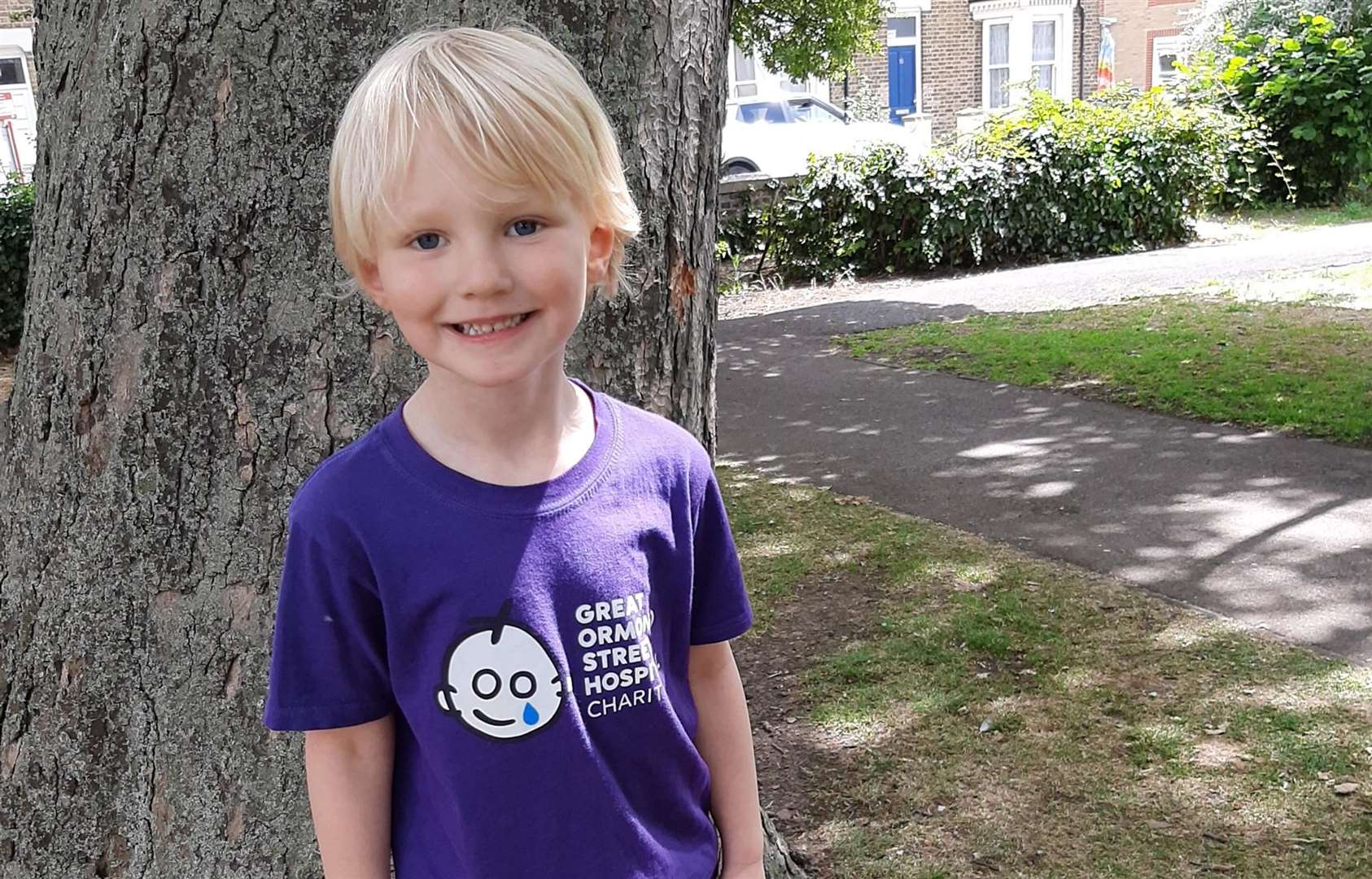 Four-year-old Rory Newing from Sheppey was born with a deformed heart and saved by surgeons at Great Ormond Street Hospital. He is now repaying that debt by running 31k around Sheerness for the London children's hospital