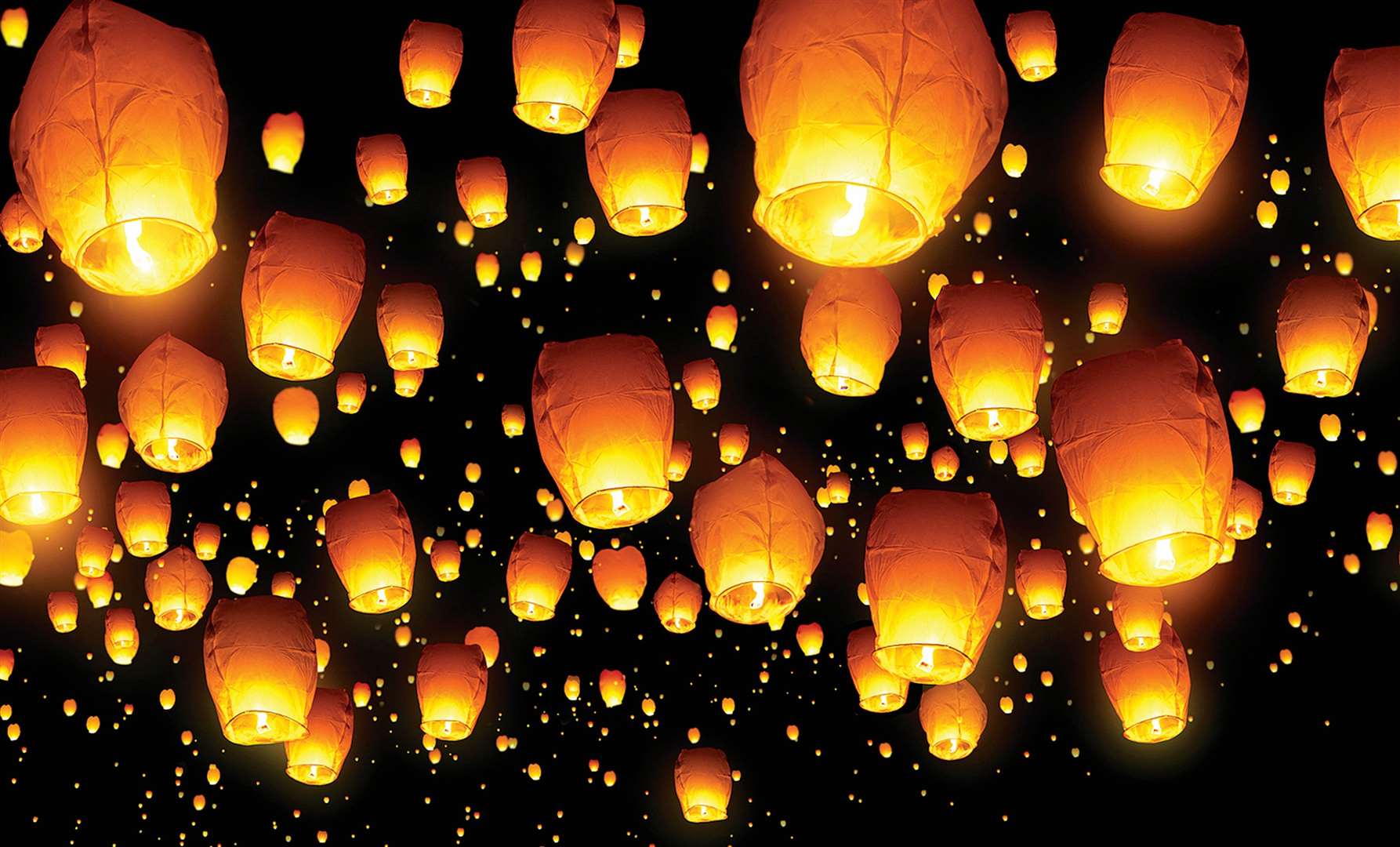 Traditionally lanterns are carried during the festival. Stock picture