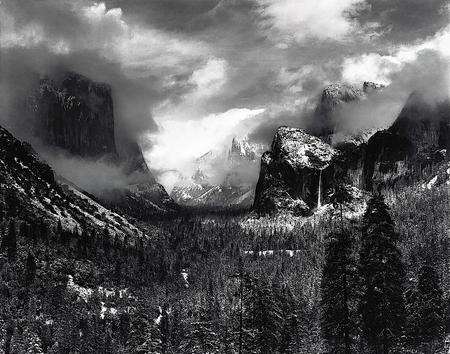 Clearing Winter Storm, Yosemite National Park, California, about 1937 - Photograph by Ansel Adams. Courtesy Center for Creative Photography @202 The Ansel Adams Publishing Rights Trust