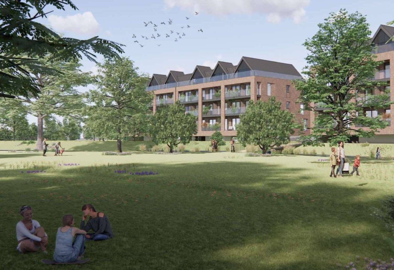 How 90 flats at East Stour Park could look. Picture: Quinn Estates/Hollaway
